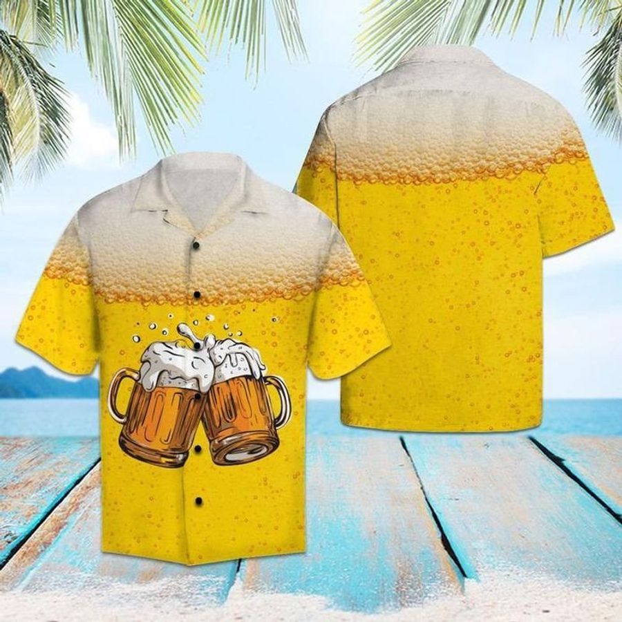 Beer Short Sleeve Hawaiian Shirt Unisex Hawaii Size S 5Xl StirtShirt