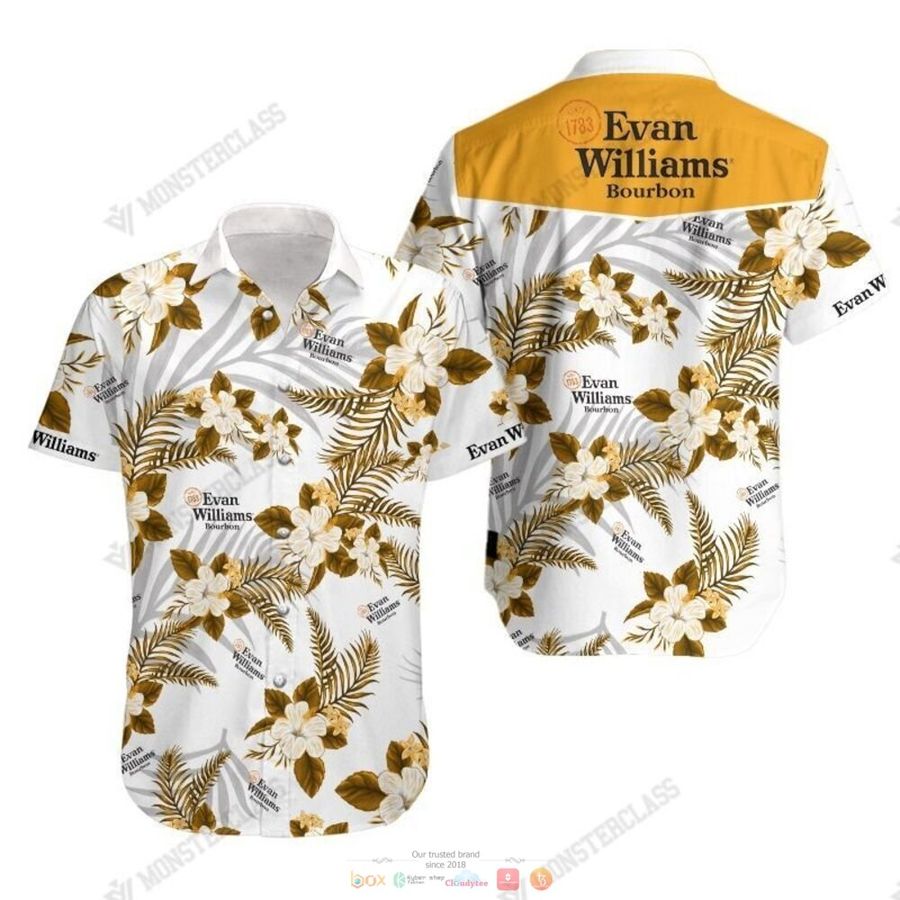 Best Evan Williams Bourbon Tropical Plant Hawaiian Shirt StirtShirt