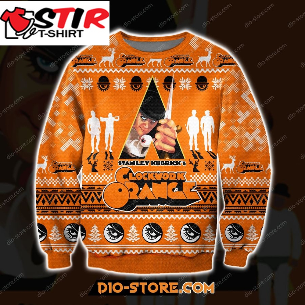 A Clockwork Orange 3D Print Ugly Christmas Sweatshirt Hoodie All Over Printed Cint10043, All Over Print, 3D Tshirt, Hoodie, Sweatshirt, Long Sleeve