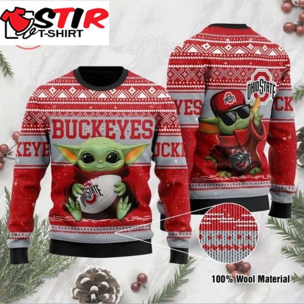 Baby Yoda Ohio State Buckeyes Christmas For Fans Ugly Christmas