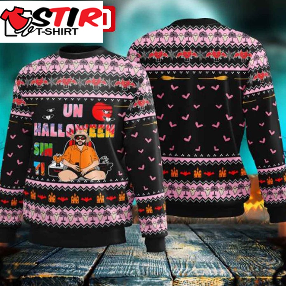 Black Un Verano Sin Ti Bad Bunny Halloween Unisex Wool Knitted Sweater