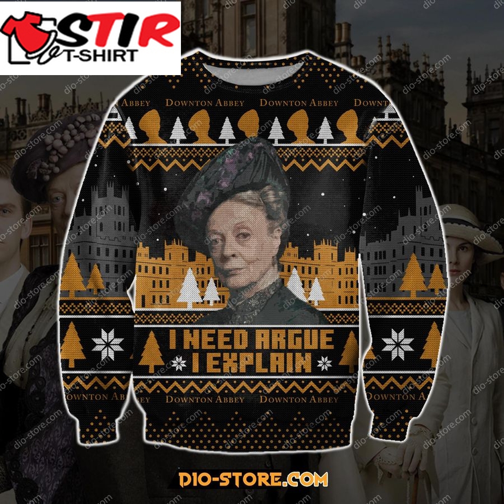 Downton Abbey 3D Print Ugly Christmas Sweatshirt Hoodie All Over Printed Cint10116, All Over Print, 3D Tshirt, Hoodie, Sweatshirt, Long Sleeve
