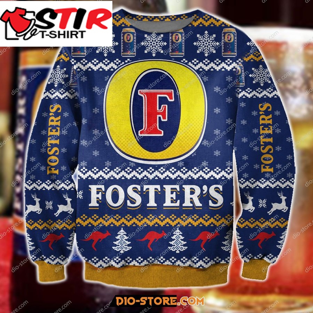 Fosters Beer Knitting Pattern 3D Print Ugly Christmas Sweatshirt Hoodie All Over Printed Cint10379, All Over Print, 3D Tshirt, Hoodie, Sweatshirt