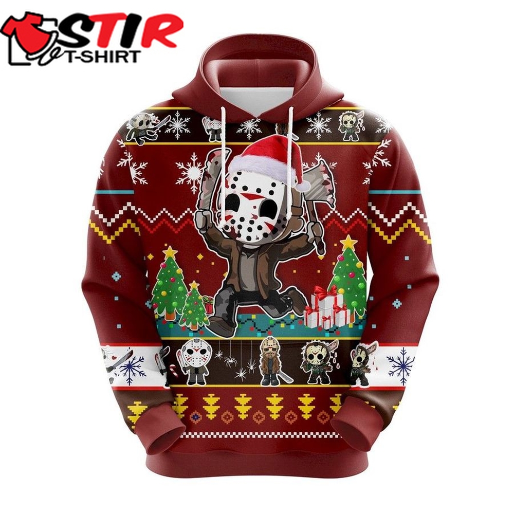 Friday The Style3th Christmas Character Chibi Horror Christmas Cute Noel Mc Ugly Hoodie