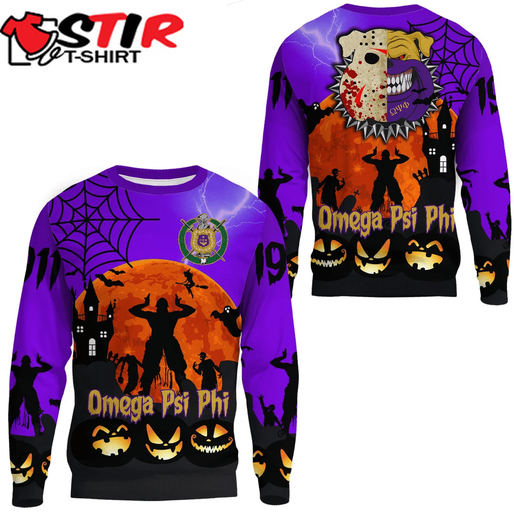 Getteestore Sweatshirt  Omega Psi Phi Halloween Sweatshirts Png