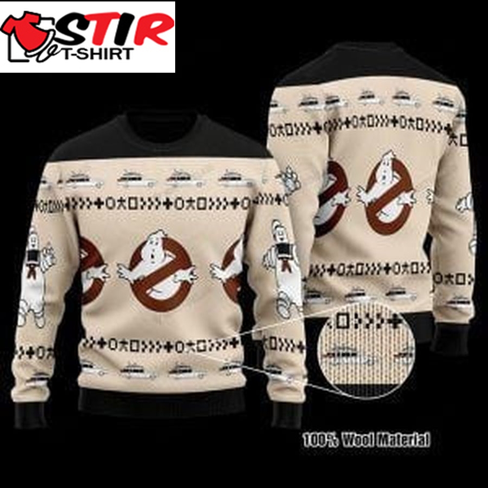 Ghostbusters Happy Halloween Knitted Ugly Christmas Sweater Ugly Sweater Christmas