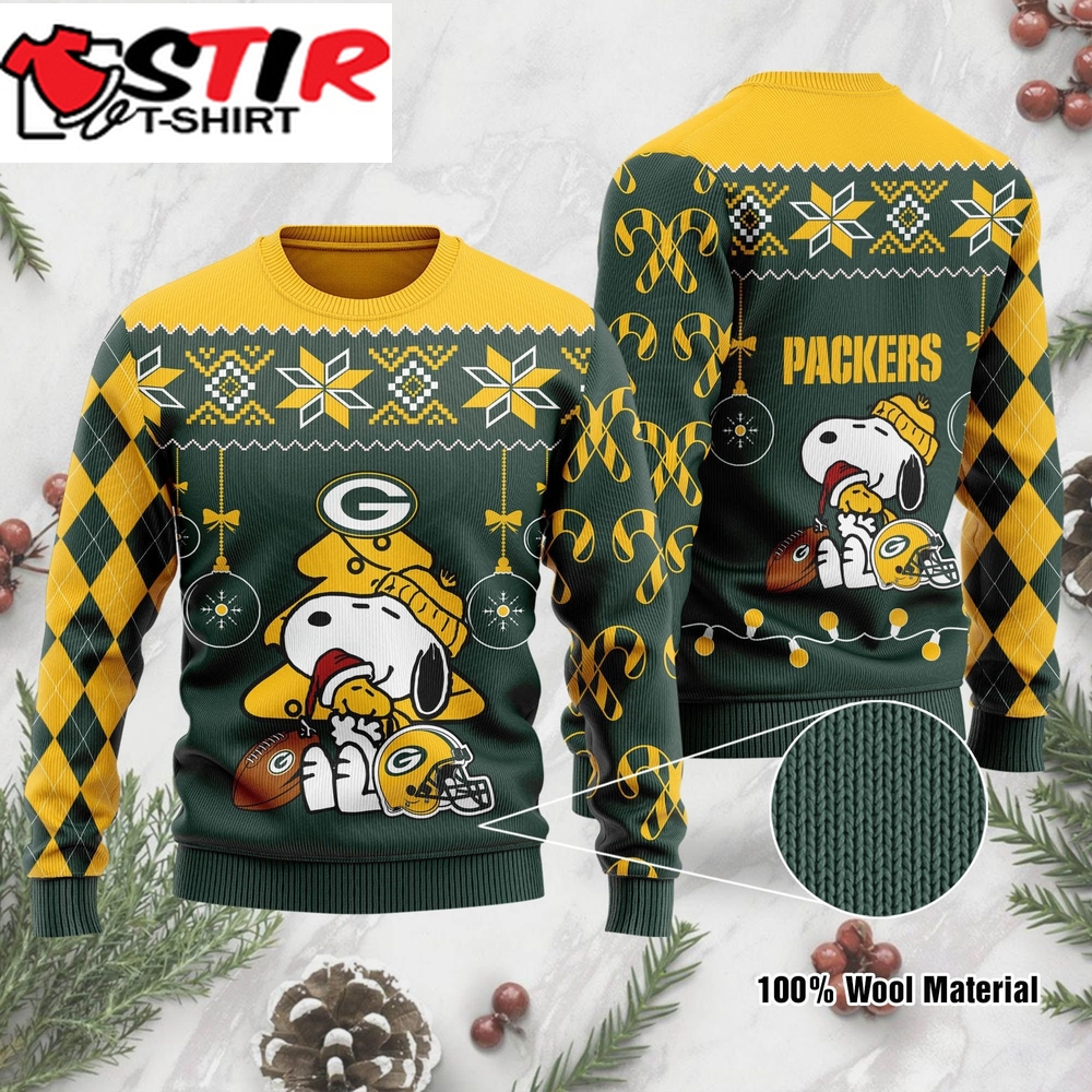 Green Bay Packers Funny Charlie Brown Peanuts Snoopy Ugly