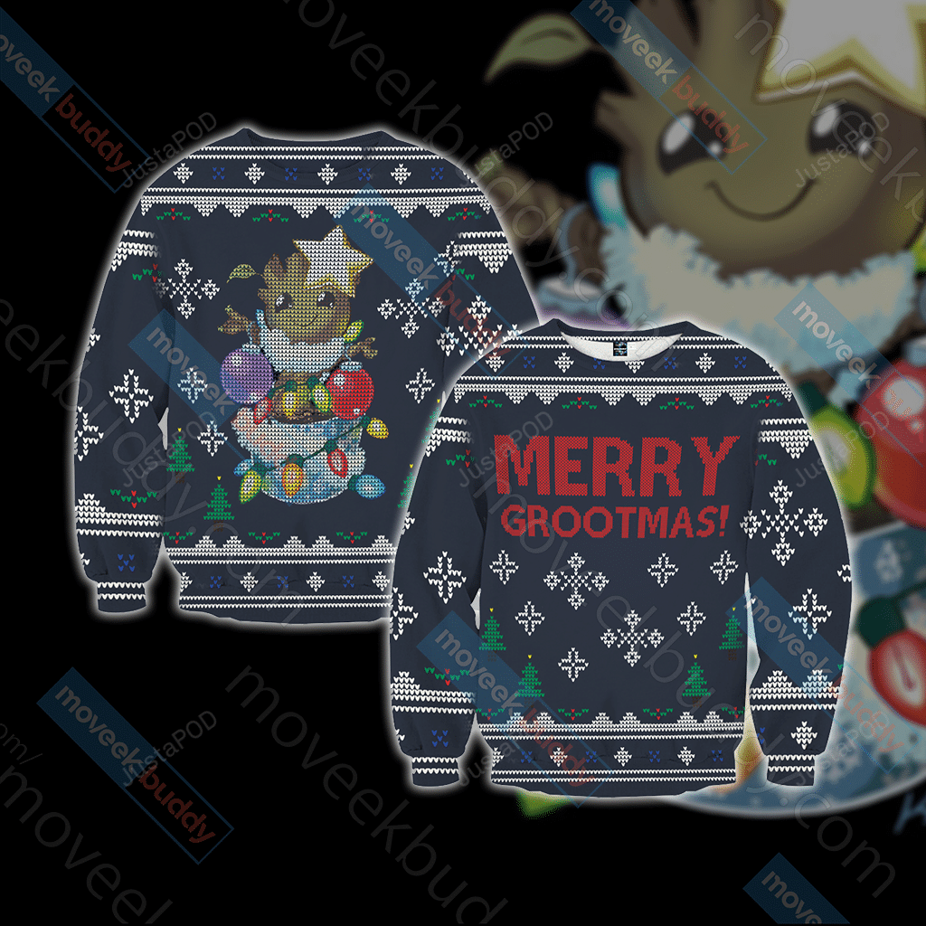 Guardian Of The Galaxy  Groot Merry Grootmas Christmas Ugly