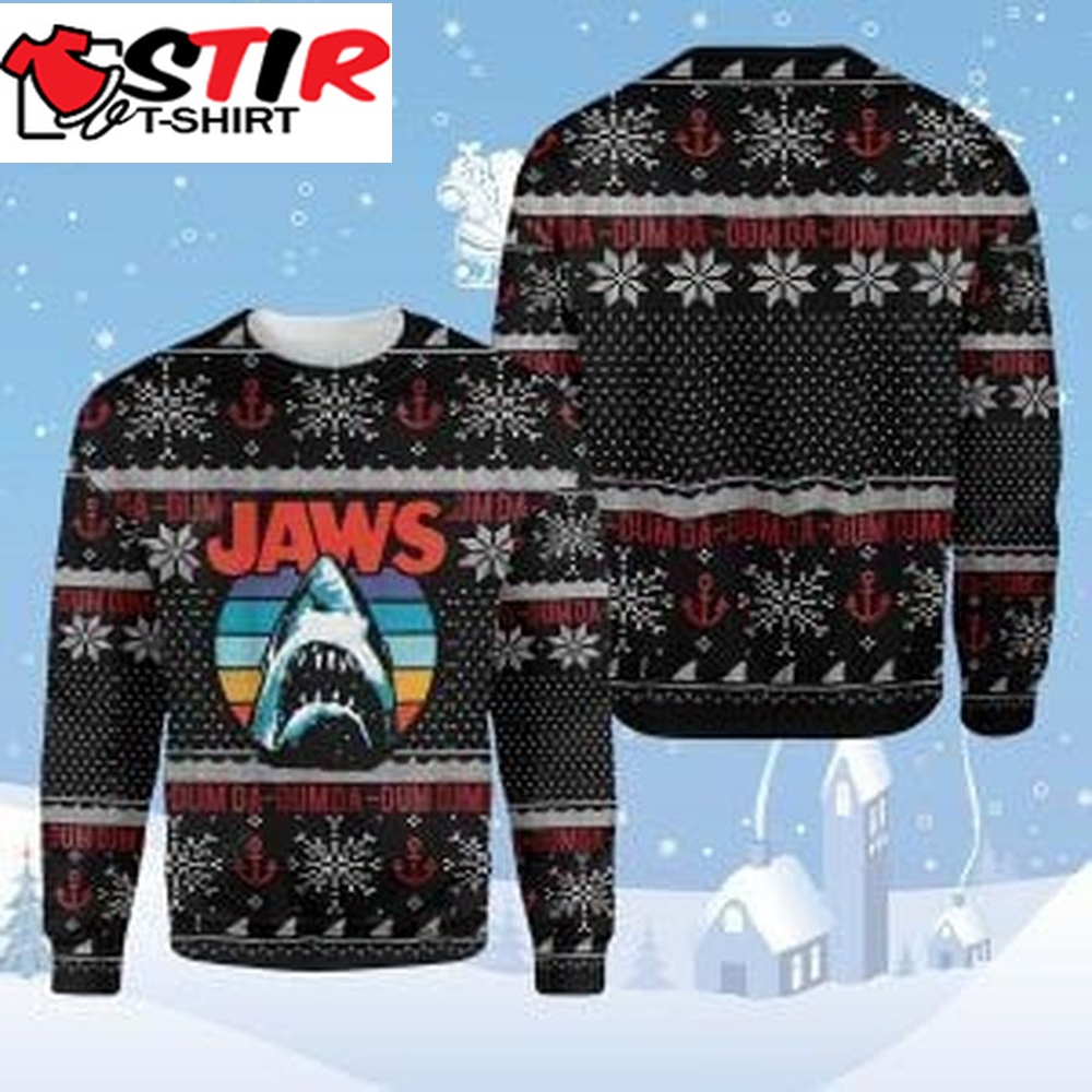 Halloween Horror Shark Jaws Ugly Sweater Ugly Sweater Christmas Sweaters