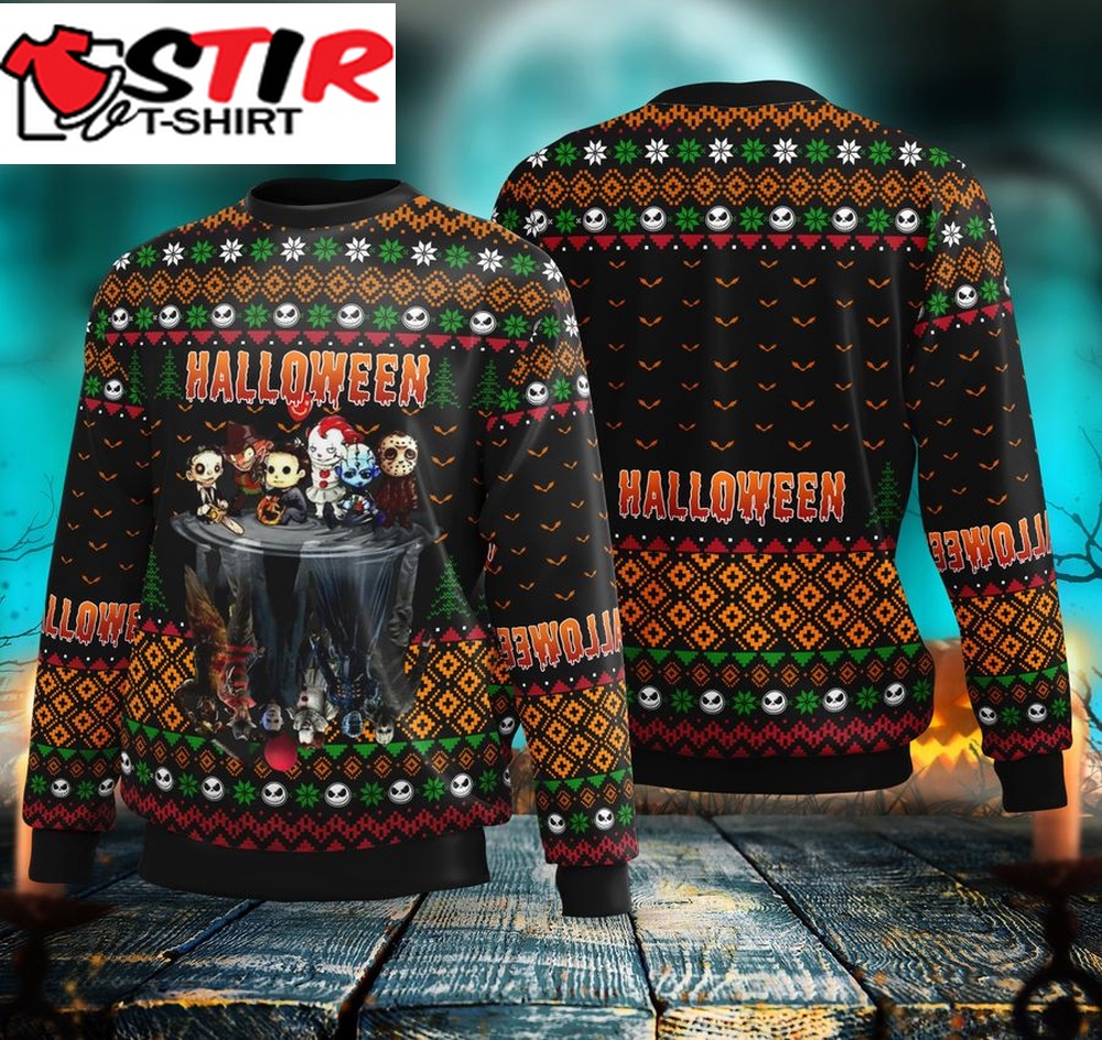 Horror Movie Halloween Ugly Sweater