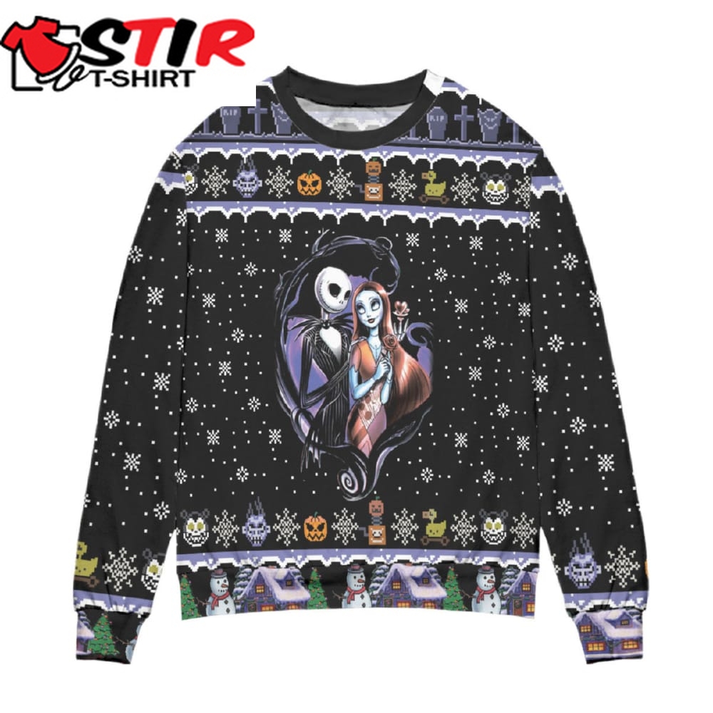 Jack Skellington Sally Halloween The Nightmare Before Christmas Ugly Christmas Sweater