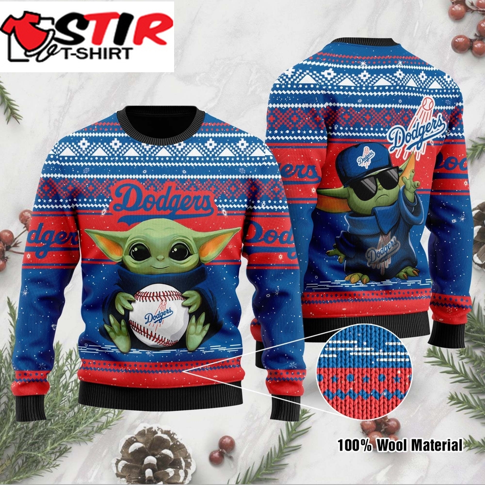 Dodgers Christmas Sweater Grinch Logo Pattern Los Angeles Dodgers