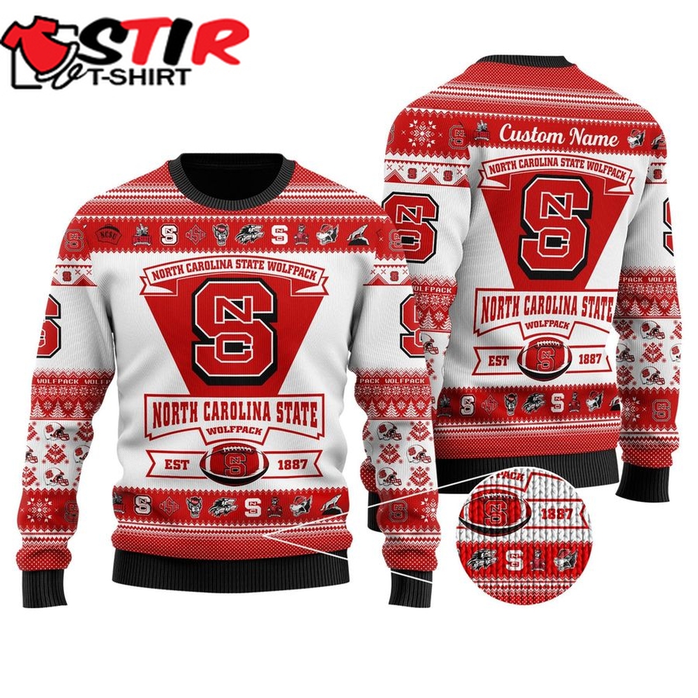 North Carolina State Wolfpack Football Team Logo Personalized Ugly ...