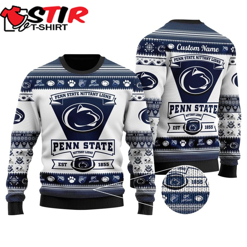 Penn State Nittany Lions Football Team Logo Personalized Ugly Christmas