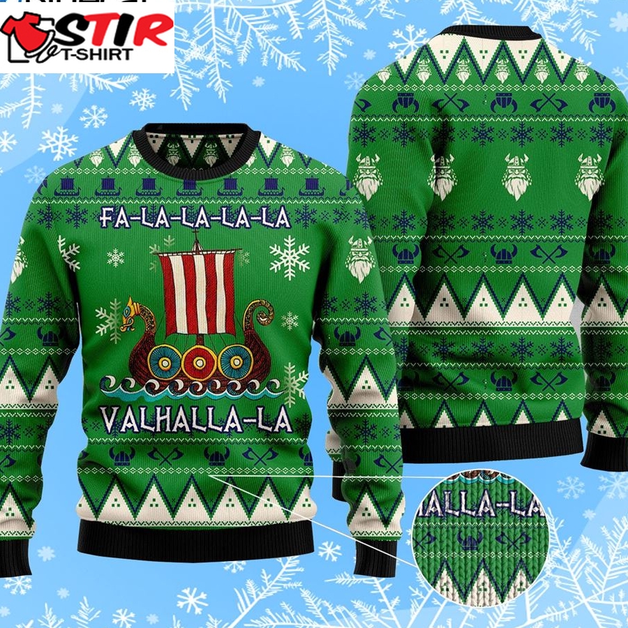 Amazing Viking Valhalla Ugly Christmas Sweater Viking Xmas