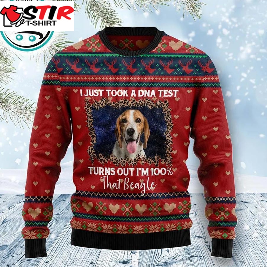 Beagle Dna Ugly Christmas Sweater, Xmas Gift Idea For Men Women Dog Lover