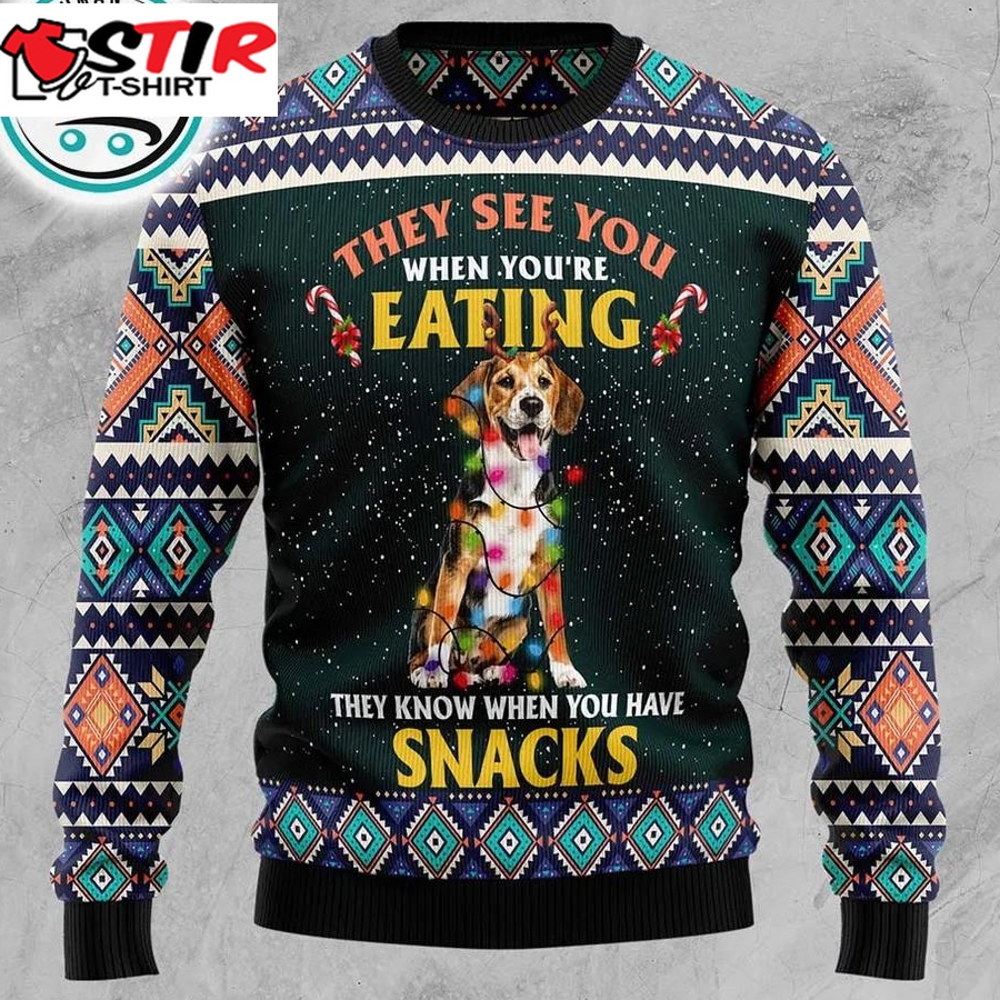 Beagle Santa Sled Ugly Christmas Sweater, Xmas Gift Idea For Men Women Dog Lover