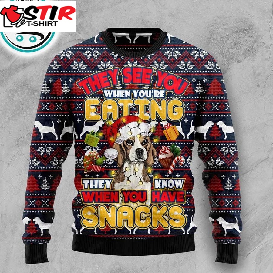 Beagle Snack Ugly Christmas Sweater, Xmas Gift Idea For Men Women Dog Lover