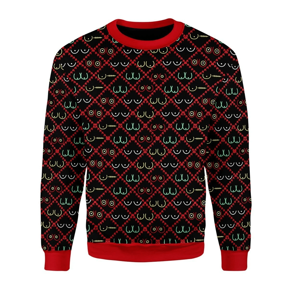 Boobs Ugly Christmas Sweater 295 - StirTshirt