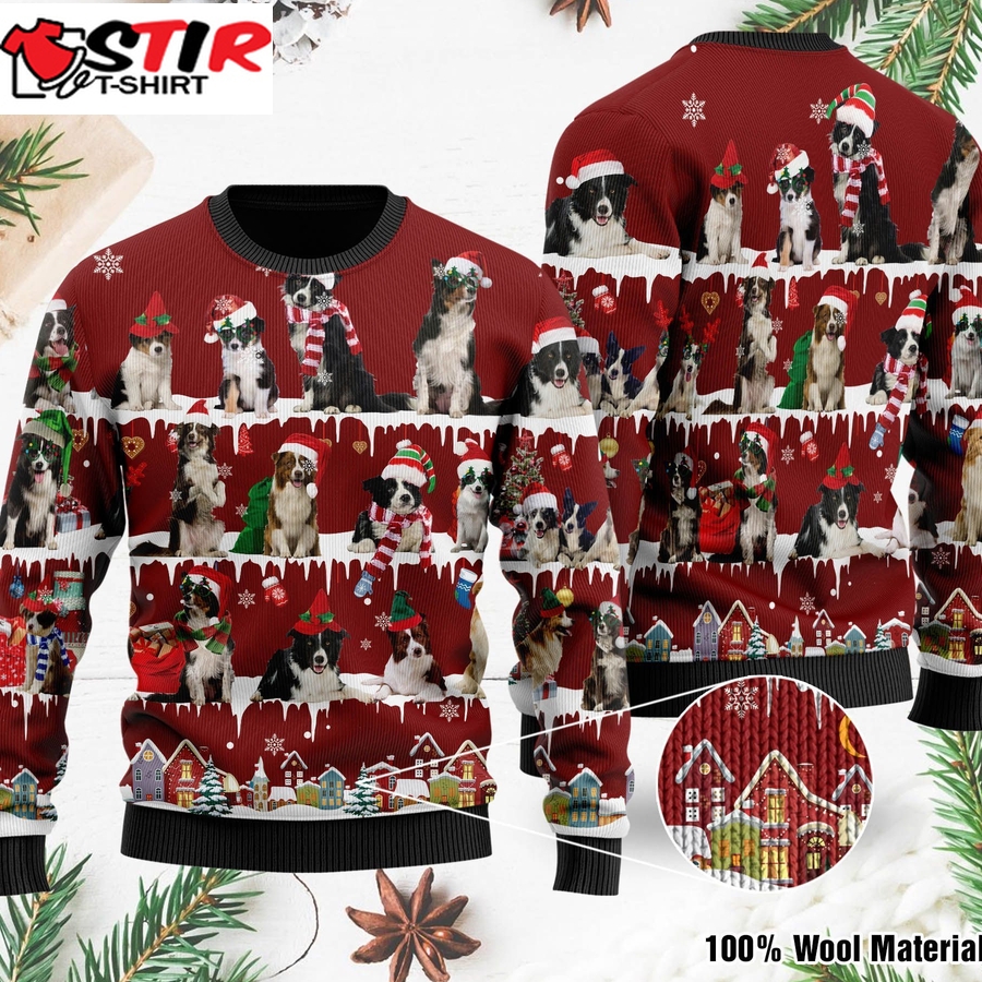 Border Collie Ugly Christmas Sweater For Border Collie Lovers On National Ugly Sweater Day And Christmas Time   63