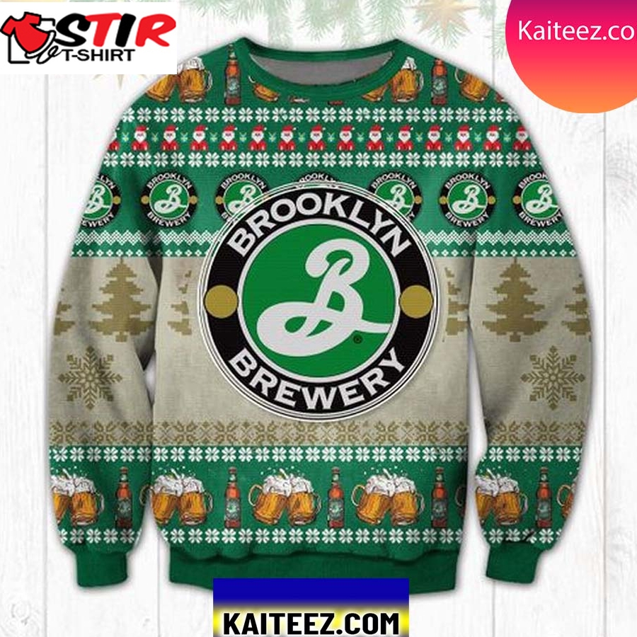 Brooklyn Brewery 3D Christmas Ugly Sweater