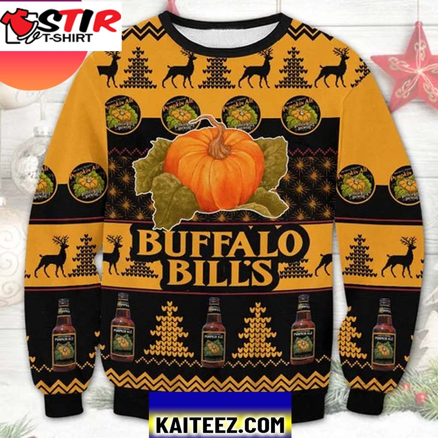 Buffalo Bill Pumpkin Ale 3D Christmas Ugly Sweater
