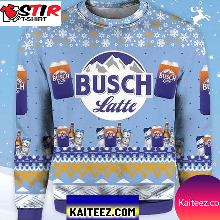 Busch Latte 3D Christmas Ugly Sweater