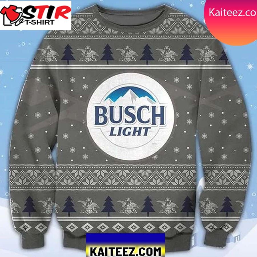 Busch Light Logo 3D Christmas Ugly Sweater