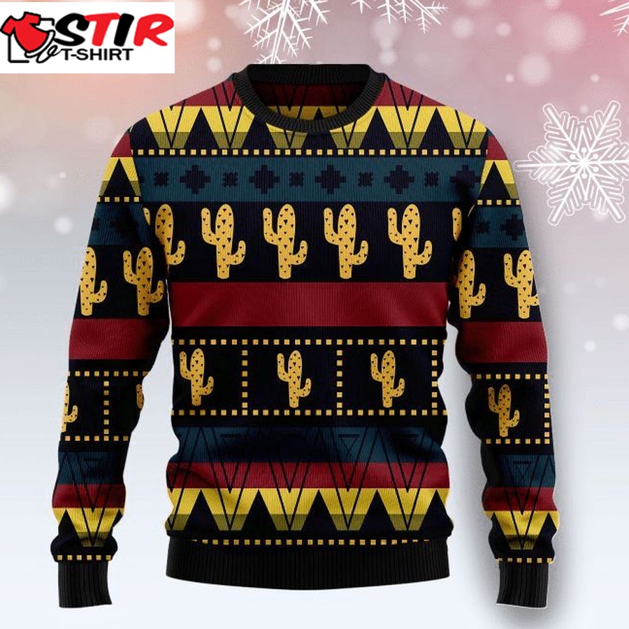 Cactus Ugly Christmas Sweater 3D All Over Print