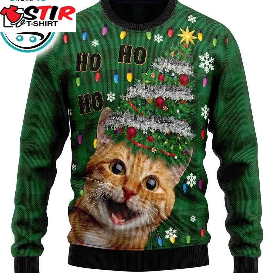 Cat Christmas Tree Ugly Christmas Sweater, Xmas Gifts For Men Women