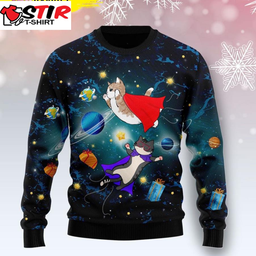 Cat Galaxy Cat Ugly Christmas Sweater