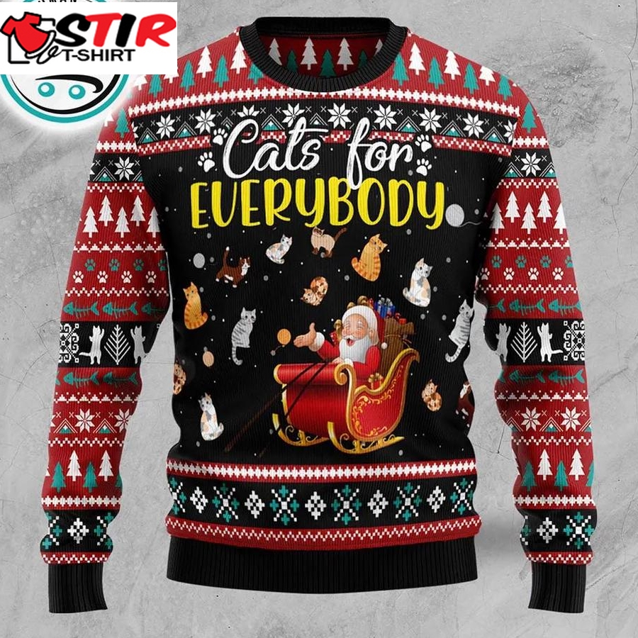 Cats For Everybody Merry Christmas Ugly Christmas Sweater, Xmas Gifts For Men Women