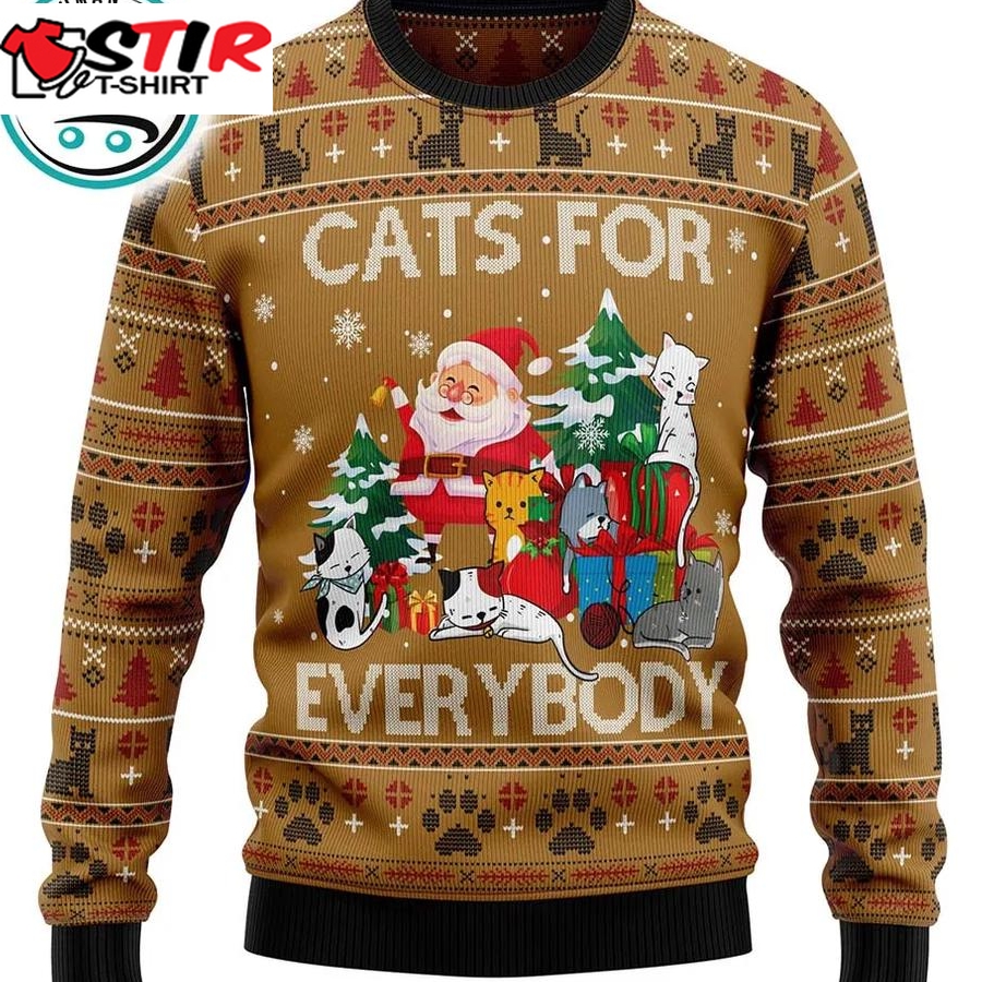 Cats For Everybody Ugly Christmas Sweater, Xmas Gifts For Men Women