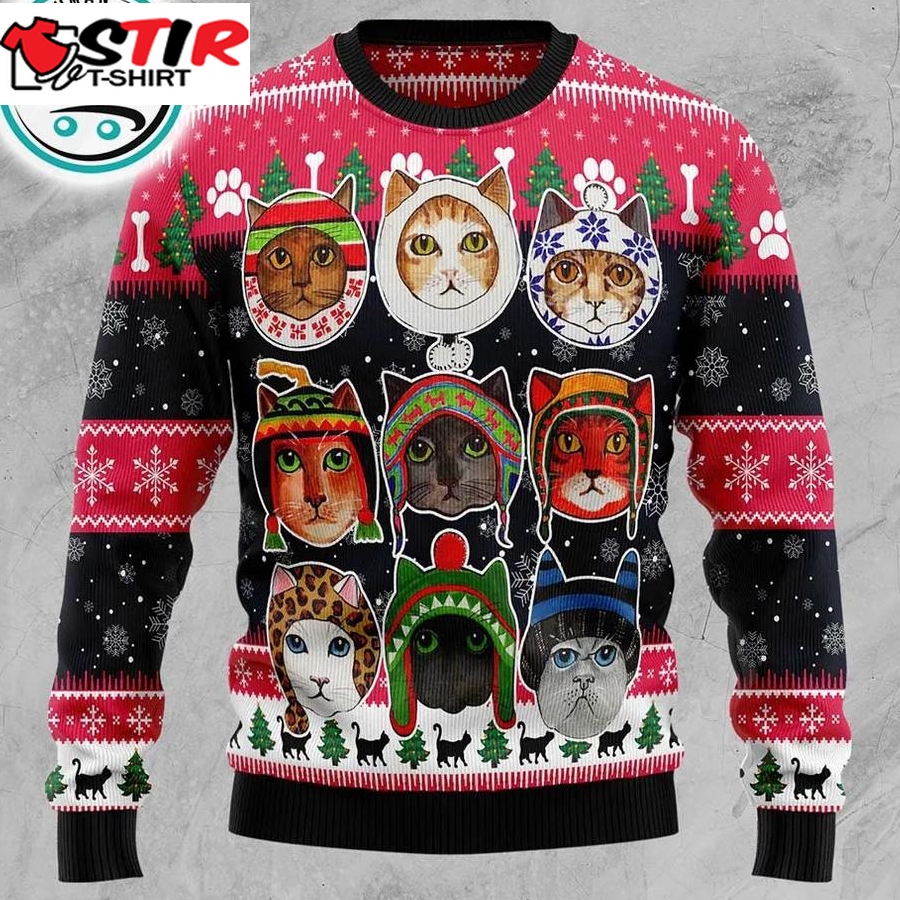 Cats In Winter Ugly Christmas Sweater, Xmas Gifts For Men Women