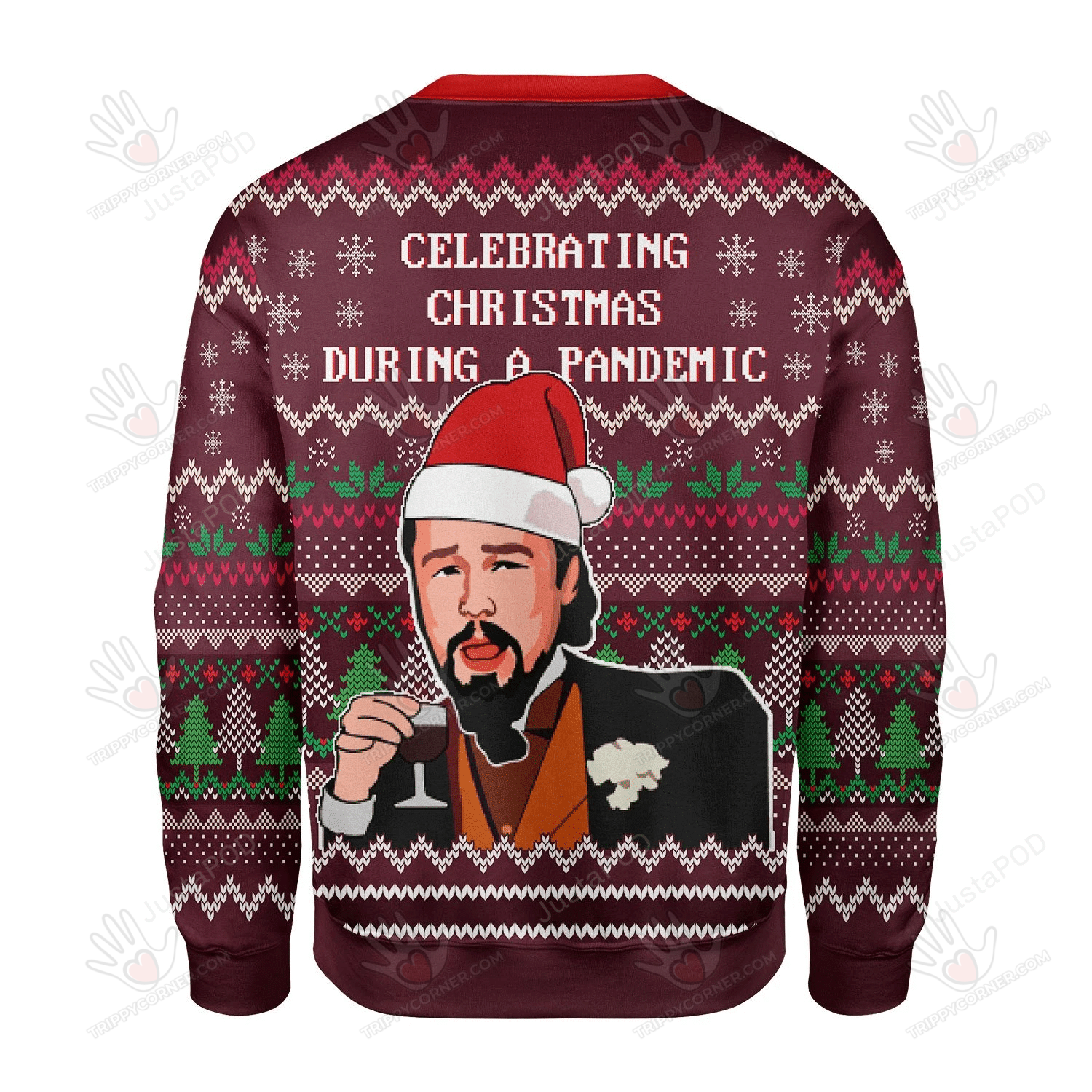 Celebrating Christmas During Pandemic Ugly Christmas Sweater, All Over Print Ugly Sweater Christmas Gift   438