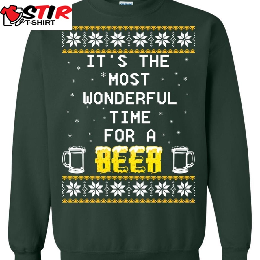 Check Out This Awesome It's The Most Wonderful Time For A Beer Ugly Christmas Ugly Sweater   47