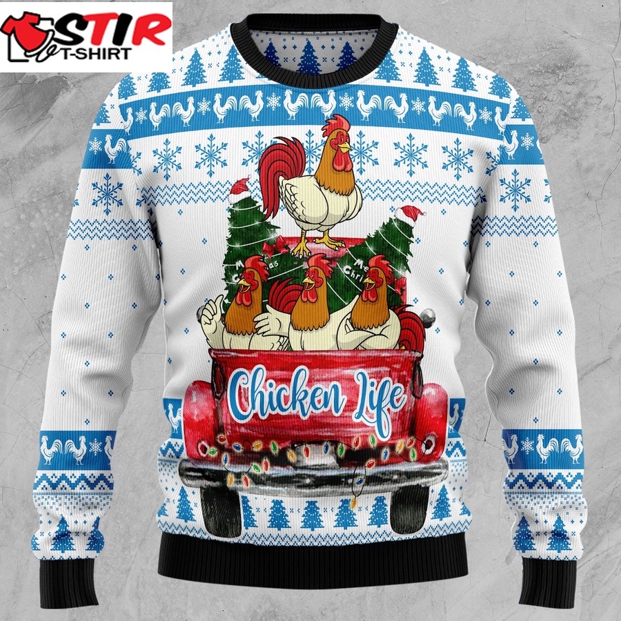 Chicken Life Tg51026 Ugly Christmas Sweater Unisex Womens & Mens, Couples Matching, Friends, Funny Family Ugly Christmas Holiday Sweater Gifts (Plus Size Available)   Personalizedwitch   194