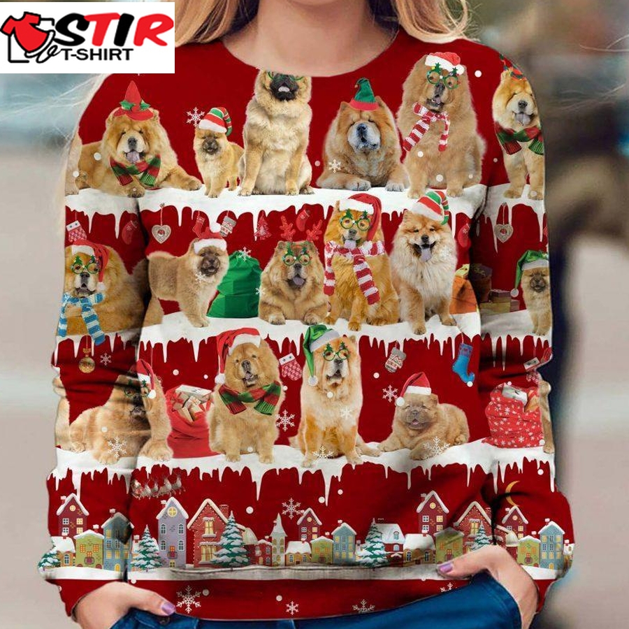 Chow Chow   Snow Christmas   Premium Dog Christmas Ugly Sweatshirt, Dog Ugly Sweater