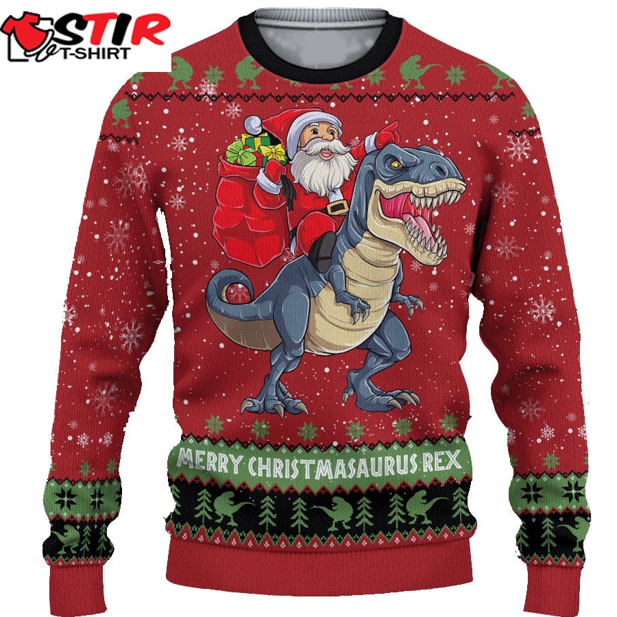 Christmasaurus Rex Dinosaur Ugly Christmas Sweater