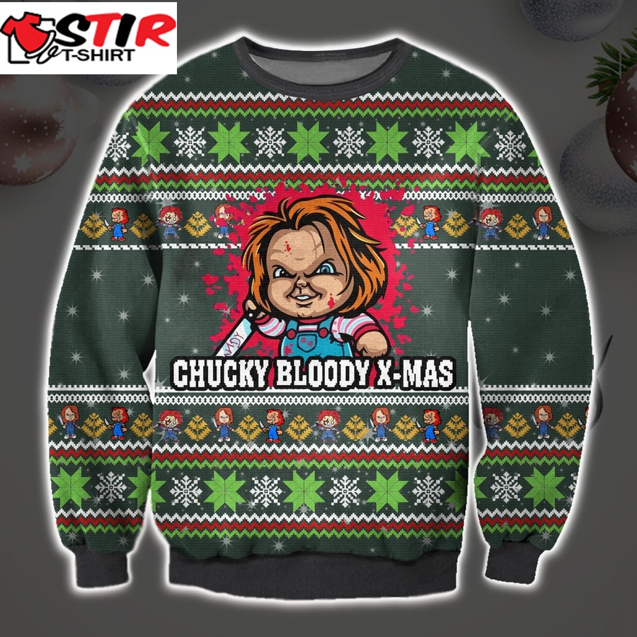 Chucky Merry Christmas Ugly Sweatshirt, Christmas Ugly Sweater   114