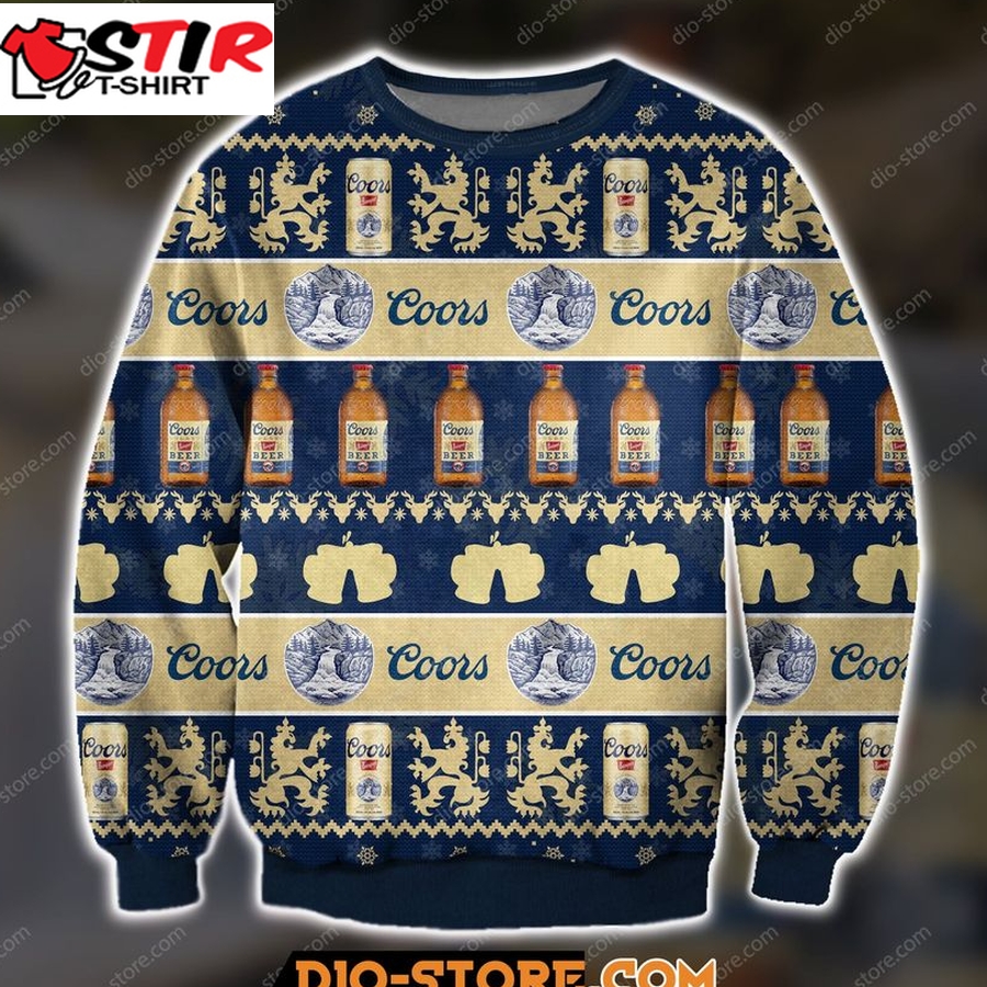 Coors Golden Beer Knitting Pattern 3D Print Ugly Christmas Sweater Hoodie All Over Printed Cint10291, All Over Print, 3D Tshirt, Hoodie, Sweatshirt