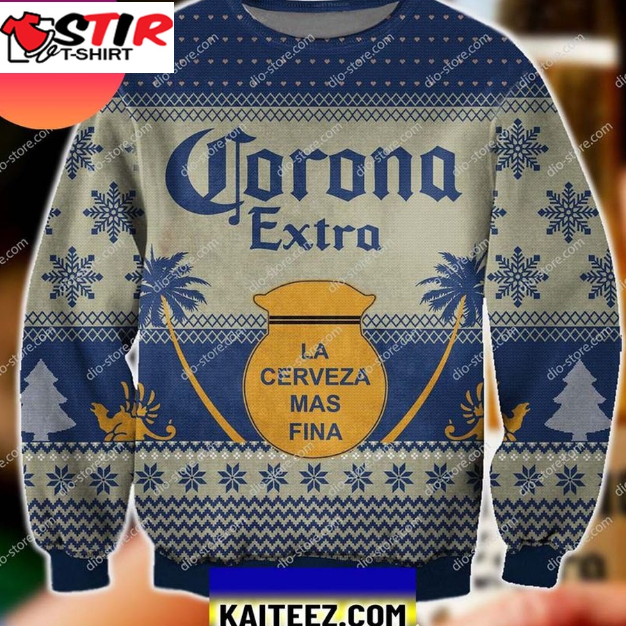 Corona Extra Beer Knitting Pattern Christmas Ugly  Sweater