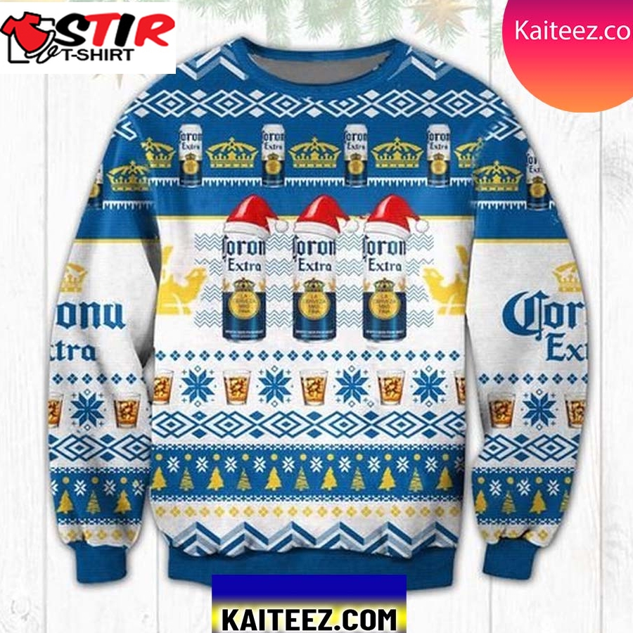 Corona Extra La Cerveza Mas Fina 3D Christmas Ugly Sweater