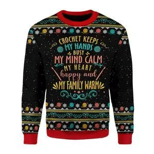 Crochet Keep My Hand Ugly Christmas Sweater 3D All Over Print
