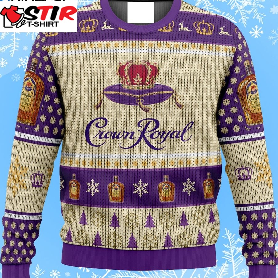 Crown Royal Whiskey Ugly Christmas Sweater Crown Royal Wine