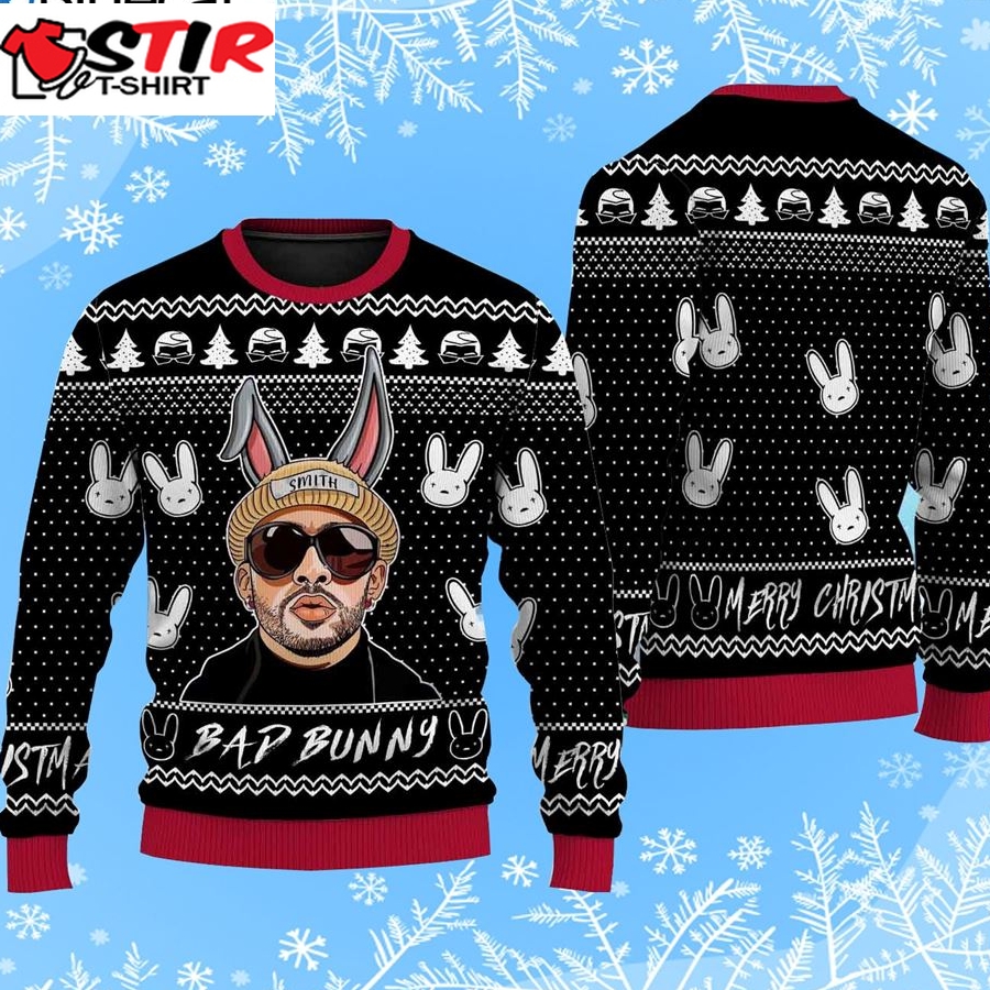 Customized Bad Bunny Ugly Christmas Sweater Sin Ti Bad Bunny