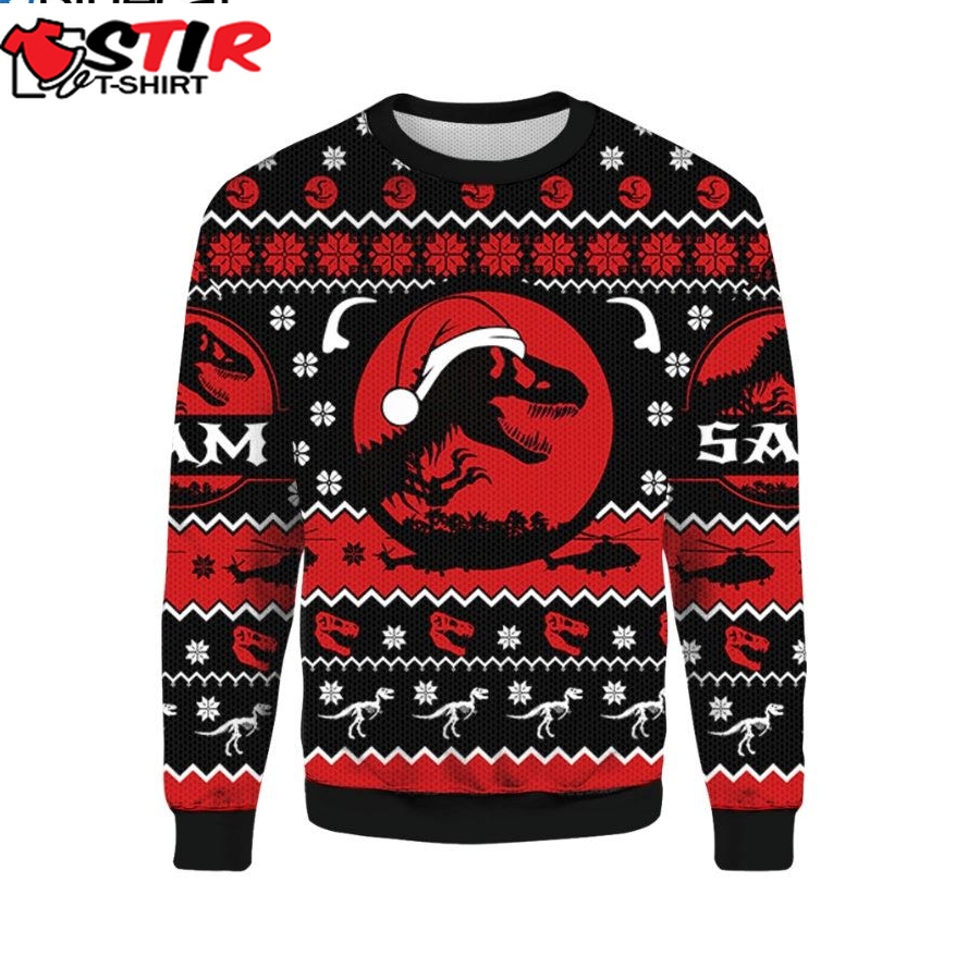 Customized Dinosaur Jurassic Park Ugly Christmas Sweater