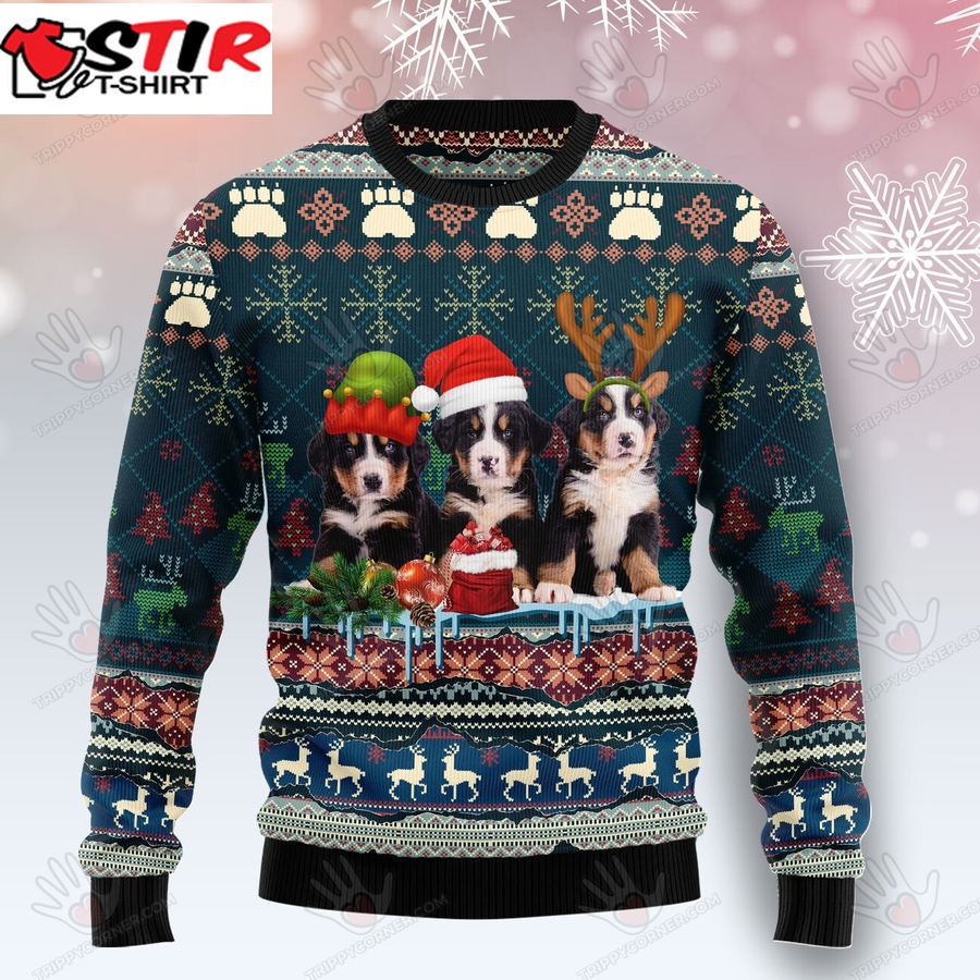 Cute Bernese Mountain Dog Christmas D1311 Ugly Christmas Sweater Unisex Ugly Sweater Christmas Gift   1508