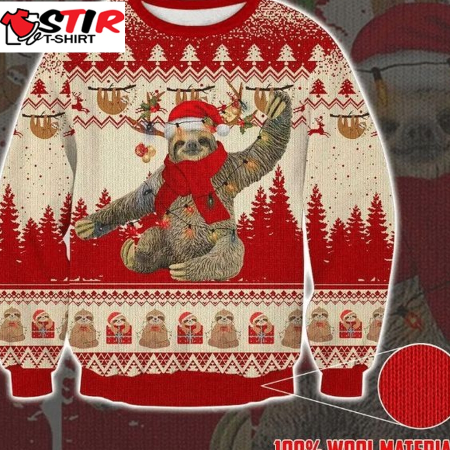 Cute Sloth Ugly Christmas Sweater 3D All Over Print