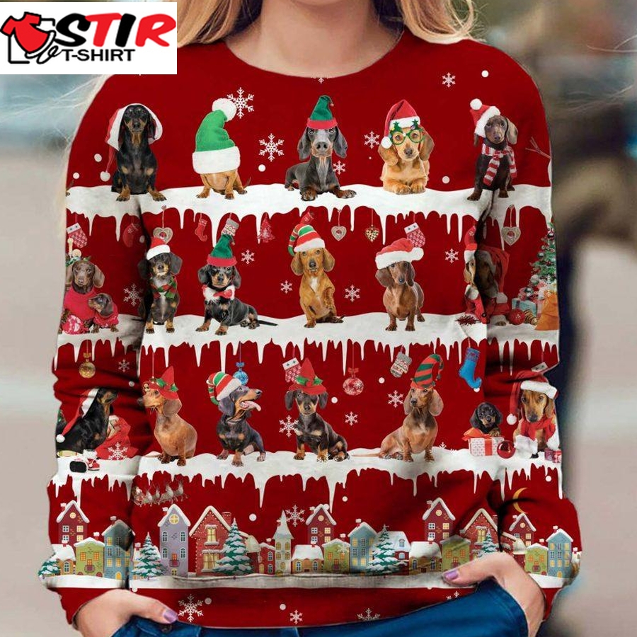Dachshund   Snow Christmas   Premium Dog Christmas Ugly Sweatshirt, Dog Ugly Sweater   773